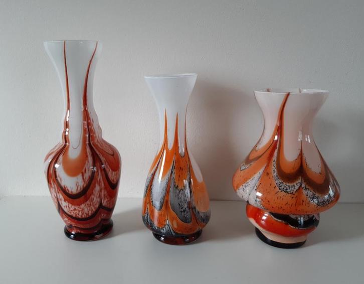 GLAZEN VAZEN CARLO MORETTI, Huis en Inrichting, Woonaccessoires | Vazen, Zo goed als nieuw, Overige kleuren, Minder dan 50 cm