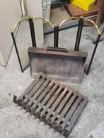 Stook/vuurrooster met aslade en haardscherm, Huis en Inrichting, Haarden, Ophalen, Gebruikt, Inbouwhaard, Houthaard