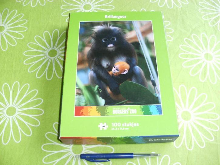 Burgers Zoo puzzel - Brillangoer - 100 stukjes, Kinderen en Baby's, Speelgoed | Kinderpuzzels, Zo goed als nieuw, 6 jaar of ouder