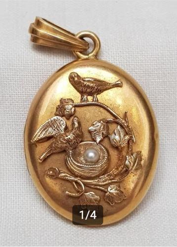 Locker 18 kt vogelnestje juweel. beschikbaar voor biedingen
