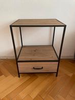 Bijzettafel met lade, Huis en Inrichting, Tafels | Bijzettafels, Minder dan 55 cm, Gebruikt, Vierkant, Hout