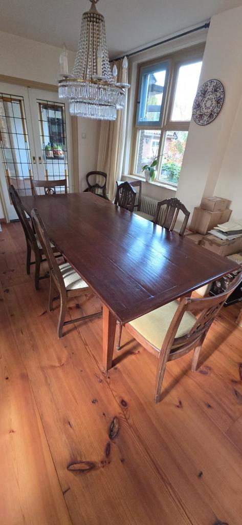 Antieke Eettafel, Huis en Inrichting, Tafels | Eettafels, Gebruikt, 50 tot 100 cm, 200 cm of meer, Rechthoekig, Ophalen