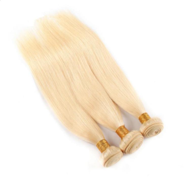 Blonde Brazilian Virgin Human Hair Extensions Steil / Haar, Sieraden, Tassen en Uiterlijk, Uiterlijk | Haarverzorging, Nieuw, Pruik of Haarverlenging
