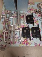 3 Sets deurklinken krukken slotplaten sloten klinken, Ophalen of Verzenden, Gebruikt, IJzer, Slot