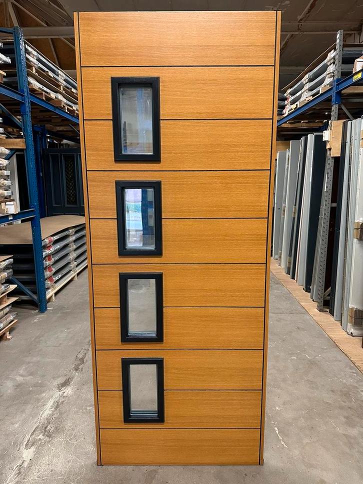 eiken geïsoleerde voordeuren, Doe-het-zelf en Verbouw, Deuren en Horren, Nieuw, Binnendeur, 200 tot 215 cm, 80 tot 100 cm, Glas