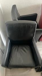 Zes lederen stoelen - gebruikt, Huis en Inrichting, Fauteuils, Ophalen, Gebruikt, Minder dan 75 cm, Leer