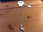 slangenketting MKM design met hanger en grote strass. nieuw, Ophalen of Verzenden, Nieuw, Verstelbaar