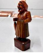Antiek 1960 hout hand gesneden Figuur vrouw dame wandelstok, Ophalen of Verzenden