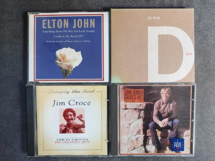 Pop cd's 4 st. Elton John-De Dijk-Jim Croce-John Denver, Cd's en Dvd's, Cd's | Pop, Zo goed als nieuw, 1980 tot 2000, Ophalen of Verzenden