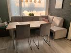 Eetkamer bank , zandkleurig/ eetkamerset/eettafel, Huis en Inrichting, Ophalen, Gebruikt