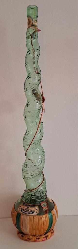 Vintage hoge glazen wijnfles, Antiek en Kunst, Antiek | Glas en Kristal, Ophalen