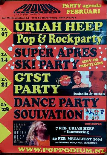 URIAH HEEP: Originele Concert Poster. 2004.