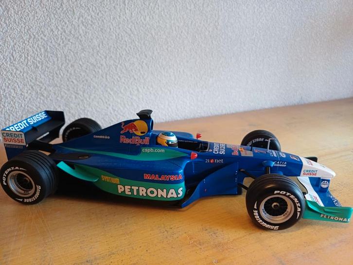 Minichamps F1 1:18 '02 - Sauber C21 Nick Heidfeld, Hobby en Vrije tijd, Modelauto's | 1:18, Zo goed als nieuw, Auto, MiniChamps