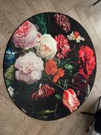 Rond Vloerkleed - Bloemenprint - 180cm, Huis en Inrichting, 150 tot 200 cm, Rond, Nieuw, Ophalen of Verzenden