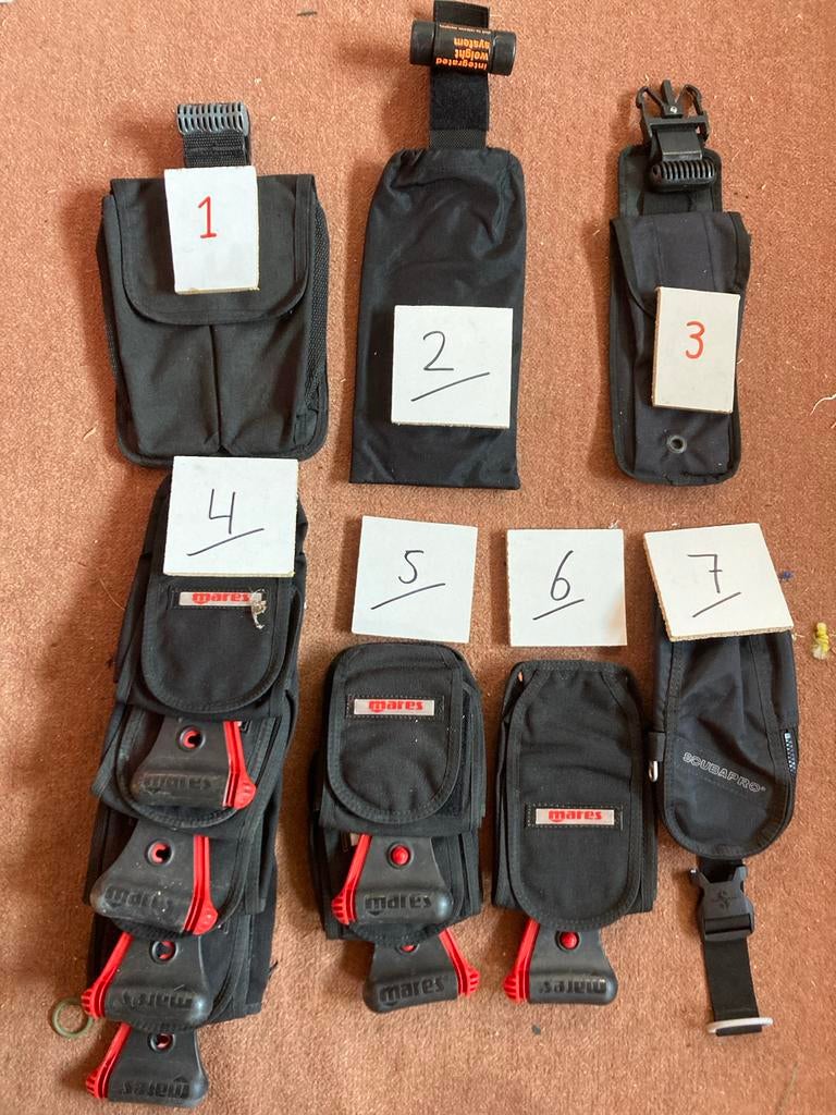 Duiklood zakken - loodpokkets Diverse modellen, Watersport en Boten, Duiken, Ophalen of Verzenden, Zo goed als nieuw