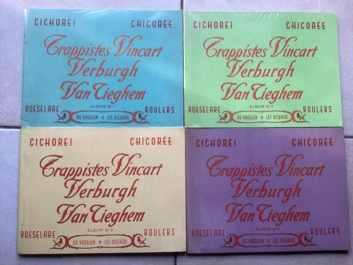 4 oude plaatjes albums vogels Cichorei Trappisten Vincart, Verzamelen, Overige Verzamelen, Gebruikt, Ophalen of Verzenden