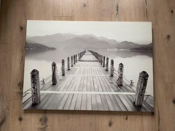 Mooi canvas in grijstinten 100 x 70 cm beschikbaar voor biedingen