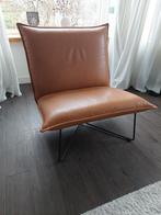 Jess design fauteuil Earl hoge rug cognac leer, Huis en Inrichting, Fauteuils, Leer, Zo goed als nieuw, Ophalen