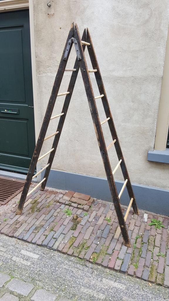 Oude Antieke brocante Keukentrap, Antiek en Kunst, Curiosa en Brocante, Ophalen