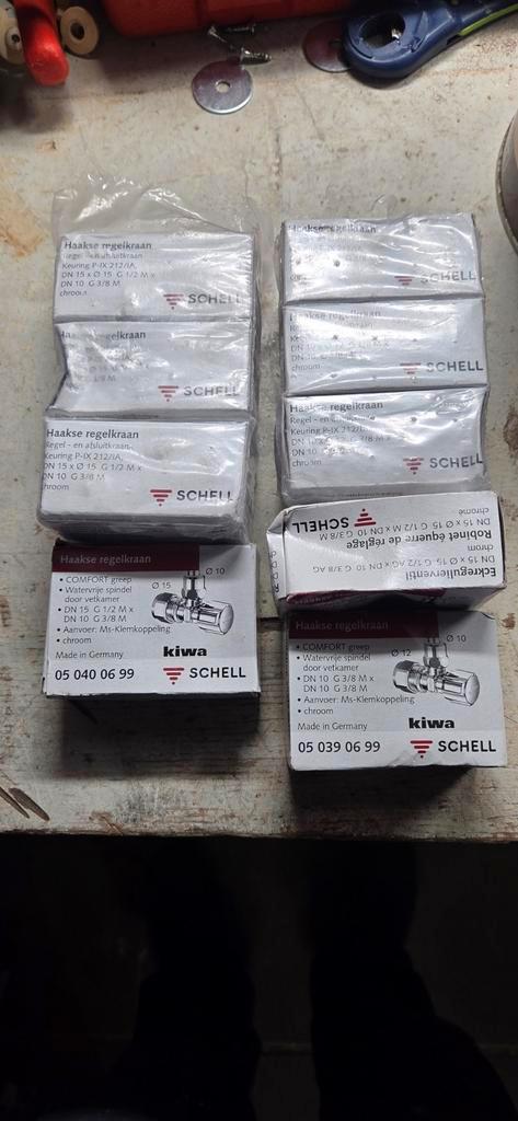 Schell Kraantjes 12 & 15 mm - Nieuw, Doe-het-zelf en Verbouw, Sanitair, Nieuw, Overige typen, Chroom, Ophalen of Verzenden