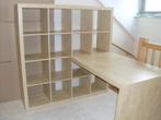 Ikea Expedit 16-vakkenkast met bureau, kleur blank hout, Huis en Inrichting, Kasten | Boekenkasten, Ophalen, Gebruikt, 100 tot 150 cm
