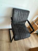 Mooie 2x grijze eetkamerstoelen van Bommel, Huis en Inrichting, Stoelen, Ophalen, Twee, Zo goed als nieuw, Metaal