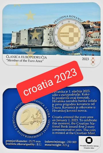 Kroatië 2023 - Invoering vd euro - coincard - 2 euro CC UNC