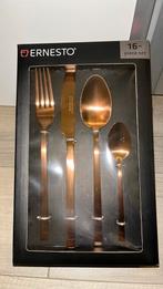 NIEUW Rosegoud Bestekset - 16 delig, Nieuw, Ophalen of Verzenden, Rvs of Chroom, Vaatwasserbestendig