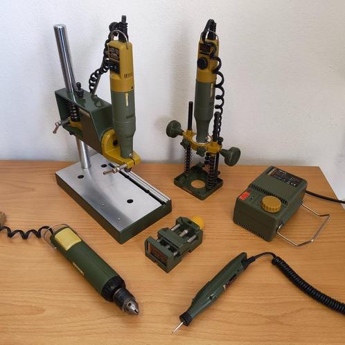 Proxxon set: Minimot 40E, boor -frees statief, graveerstift, Doe-het-zelf en Verbouw, Gereedschap | Handgereedschap, Gebruikt