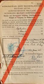 Grenspas Militair Gezag Roosendaal 1, Verzamelen, Militaria | Tweede Wereldoorlog, Ophalen of Verzenden, Landmacht