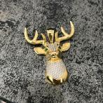 14 karaats gouden hanger hert model kettinghanger, Ophalen of Verzenden