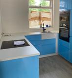 Aanrechtbladen en inbouwspoelbak, Huis en Inrichting, Keuken | Keukenelementen, Ophalen, Wit, Zo goed als nieuw, Minder dan 100 cm