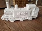 Mooie Antiek Vintage Locomotief Trein Keramiek Porselein Wit, Verzenden