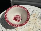Franse Digoin Sarreguemines Schaal Odette warm roze rood, Antiek en Kunst, Ophalen of Verzenden