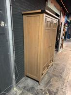 Massieve wijnkast van gerookt eiken schitterende kwaliteit!, Verzenden, Zo goed als nieuw, Hout, Overige typen