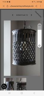 2 stoere handgemaakte smeedijzeren hanglampen sober stoer, Huis en Inrichting, Lampen | Kroonluchters, Ophalen of Verzenden, Nieuw