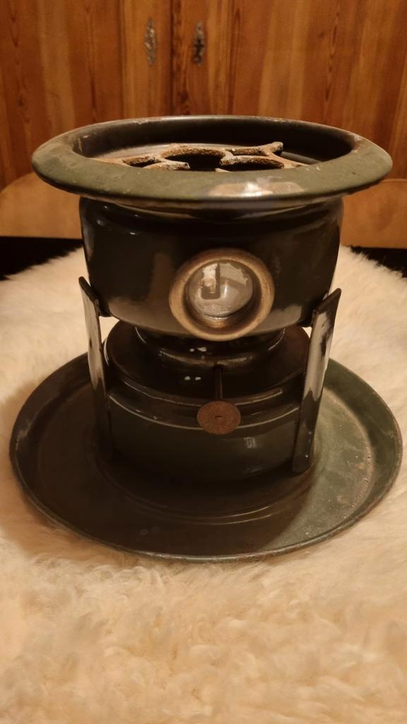 Vintage Petroleumstel 1-pits met Onderplaat, Antiek en Kunst, Antiek | Overige Antiek, Ophalen of Verzenden
