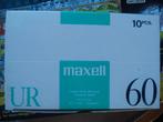 maxell ur 60 doosje met 10 nieuwe audio cassettes, Cd's en Dvd's, Cassettebandjes, 2 t/m 25 bandjes, Overige genres, Ophalen of Verzenden