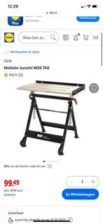 Mobiele Lastafel - Weinig Gebruikt!, Doe-het-zelf en Verbouw, Werkbanken, Ophalen, Zo goed als nieuw, Minder dan 70 cm, Inklapbaar