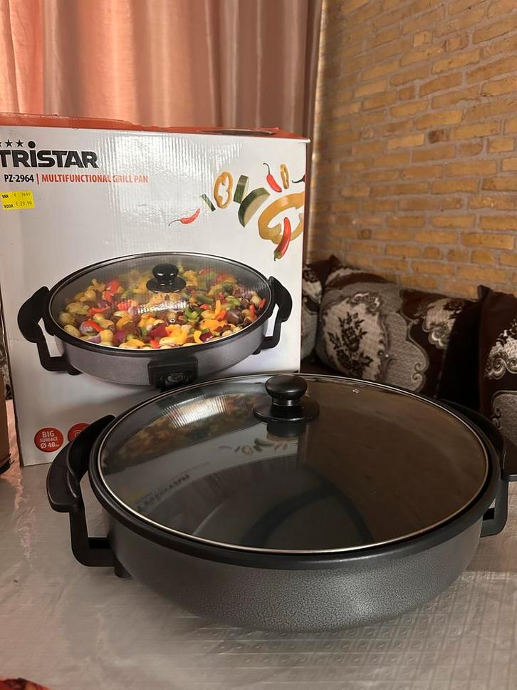 Tristar Multifunctionele Grillpan - Nieuw!, Witgoed en Apparatuur, Grillplaten, Nieuw, Tafelgrill, Vaatwasmachinebestendig, Ophalen of Verzenden