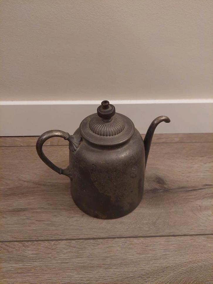 Antieke Thomas Dixon & Sons Sheffield Theepot 1886, Antiek en Kunst, Antiek | Tin, Ophalen of Verzenden
