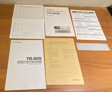 Roland TR-505 Handleiding en Sticker beschikbaar voor biedingen