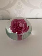 Glazen Presse Papier roos - paperweight -, Huis en Inrichting, Ophalen of Verzenden, Zo goed als nieuw