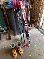 Ski’s, skischoenen en stokken, 118cm en maat 39., Gebruikt, 100 tot 140 cm, Skiën, Ski's