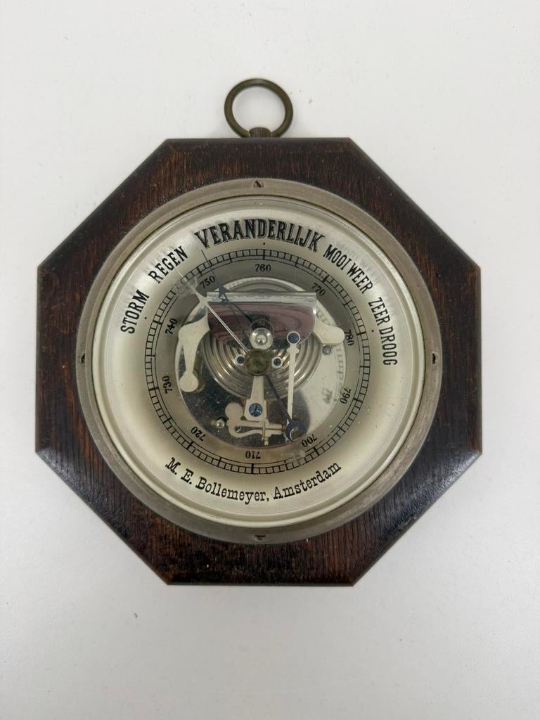 Antieke Lufft barometer – Bollemeyer Amsterdam ca. 1900-1930, Ophalen of Verzenden, Zo goed als nieuw