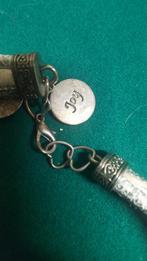 s - 206 halsketting zilver/ beige/ wit, Ophalen of Verzenden