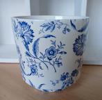bloempot Enoch Wedgwood wit-blauw, Tuin en Terras, Bloempotten, Rond, Binnen, Ophalen of Verzenden, Zo goed als nieuw