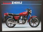 Folder Kawasaki Z 400-J3 - 1982 (Engels), Verzenden, Kawasaki