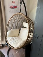 Hangstoel Cocoon XL Naturel met Standaard, Huis en Inrichting, Stoelen, Ophalen, Overige kleuren, Zo goed als nieuw, Eén