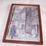 Anton Pieck litho- Enge Kerksteeg Amsterdam. 29 x 18cm. Nwst, Antiek en Kunst, Kunst | Litho's en Zeefdrukken, Ophalen of Verzenden